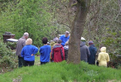 Paul explains what is happening in the beehives.